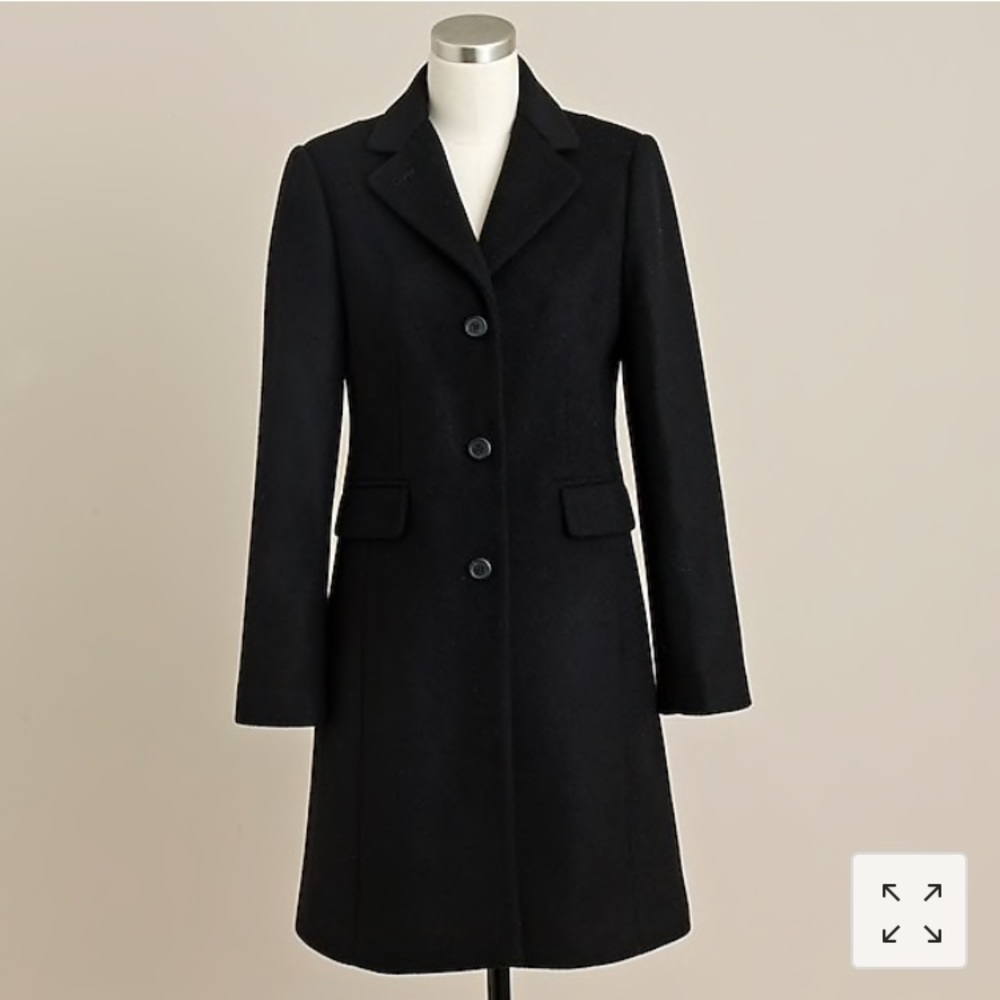 NWT J. Crew Wool and Cashmere Blend Plaza Coat